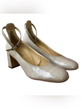 PAUL GREEN Nude Patent Leather Heels w/ Ankle Straps